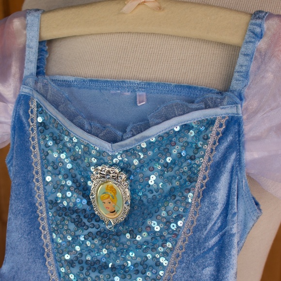 Vintage Disney Cinderella Blue & Silver Dress Up Costume Size 7 - Picture 5 of 14
